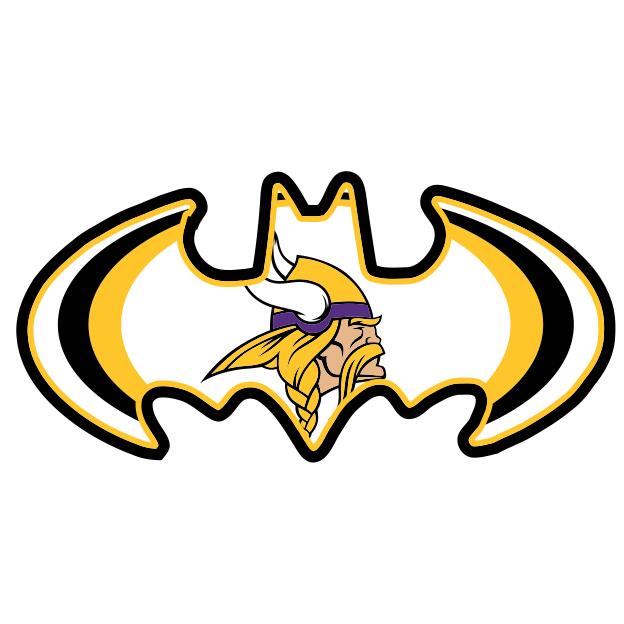 Minnesota Vikings Batman Logo fabric transfer